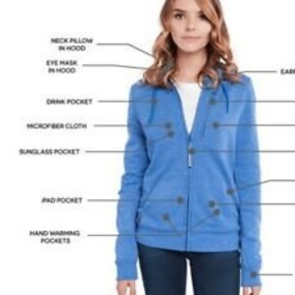 Baubax Multi-Feature Sweatshirt Jacket M Charcoal - Picture 2 of 5